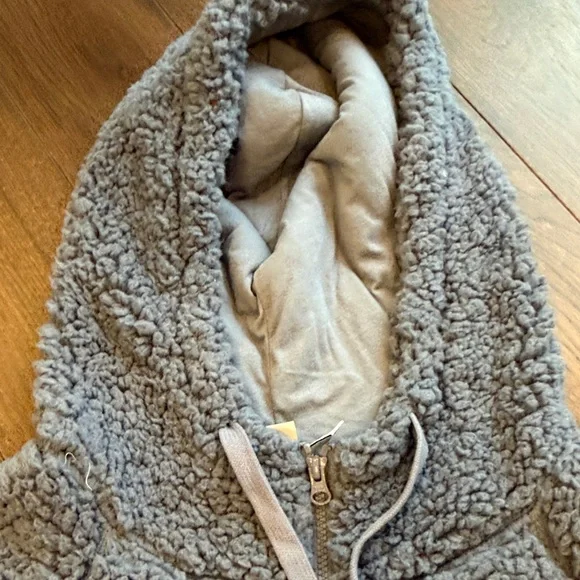 Z by Zella Cozy Blue Sherpa Hoodie  Jacket Medium C12-002 - Picture 3 of 7